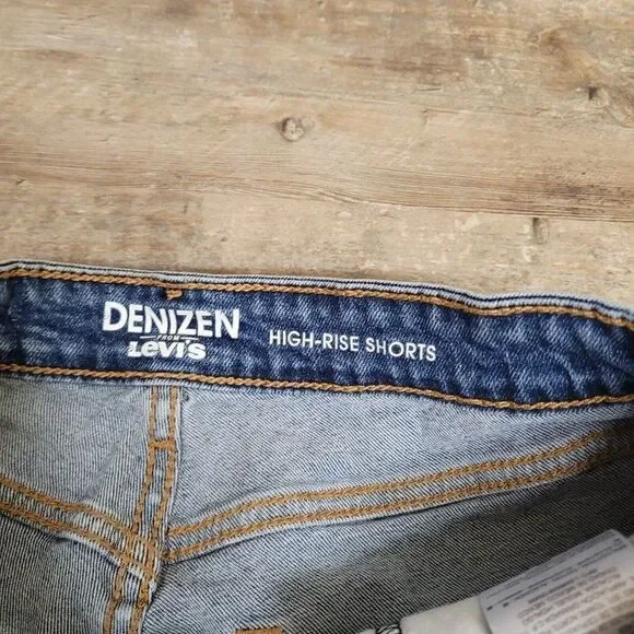 Denizen from Levi's High Rise Shorts Blue‎ Medium Wash Womens Size 2 / 26 Denim - Picture 9 of 14